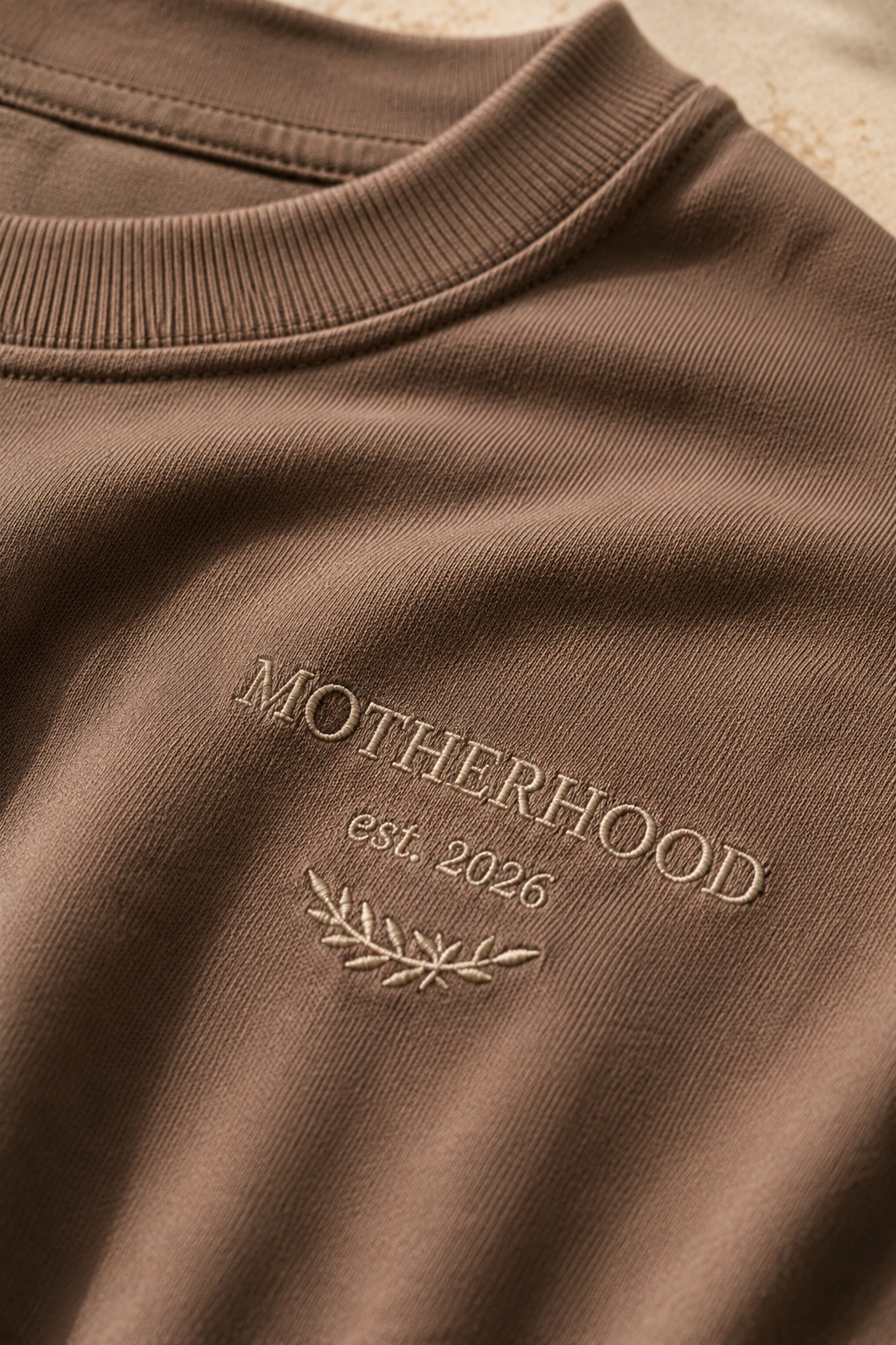 Close-up of Motherhood tonal embroidery